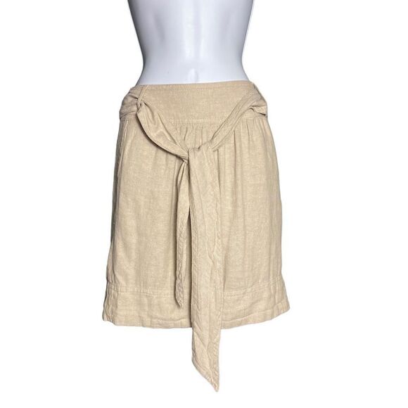 Banana Republic Linen Blend Tie Front Skirt Size 2 - Picture 4 of 9